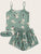Rabbit Print Polka Dot Cami PJ Set With Eye Mask