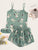 Rabbit Print Polka Dot Cami PJ Set With Eye Mask