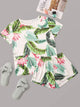 Tropical Print Pajama Set
