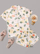 Flamingo & Tropical Print Pajama Set