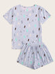 Cactus Print Pajama Set
