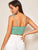 Tied Cutout Front Gingham Cami Top