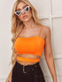 Solid Cut Out Crop Cami Top