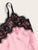 Eyelash Lace Satin Cami With Striped Shorts