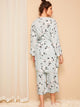 Floral Print Cami Pajama Set With Robe