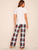 Solid Top & Plaid Pants PJ Set