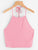 Tie Back Solid Halter Top