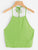 Tie Back Solid Halter Top