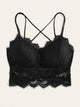 Eyelash Lace Criss Cross Bralette