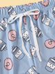 Cartoon & Letter Print Pajama Set
