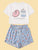 Cartoon & Letter Print Pajama Set