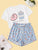 Cartoon & Letter Print Pajama Set