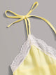 Lace Trim Satin Cami Pajama Set