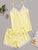 Lace Trim Satin Cami Pajama Set