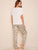 Cat Print Top With Striped Pants PJ Set