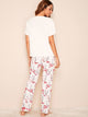 Flamingo & Letter Print Pajama Set