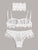 Floral Lace Sheer Lingerie Set With Choker