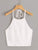 Tie Back Solid Halter Top