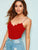 Scalloped Trim Rib-knit Cami Top