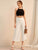 Contrast Lace Hem Knit Halter Top