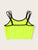 Neon Green Letter Print Double Strappy Crop Top