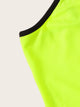 Neon Green Letter Print Double Strappy Crop Top