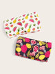 Fruit Print Bandeau Bra Set 2pack