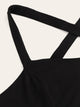 Solid Lace Up Knot Cami Top