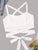 Solid Lace Up Knot Cami Top