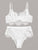 Eyelash Floral Lace Underwire Lingerie Set