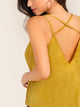 Strappy Crisscross Back Satin Cami Top