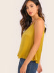 Strappy Crisscross Back Satin Cami Top
