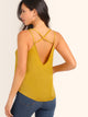 Strappy Crisscross Back Satin Cami Top