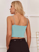 Solid Cut Out Crop Cami Top