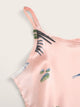 Crane Print Satin Cami PJ Set