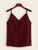 Solid Button Detail Chiffon Cami Top