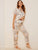 Floral & Leaf Print Satin Pajama Set