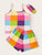 Plaid Cami Pajama Set With Eye Mask