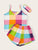 Plaid Cami Pajama Set With Eye Mask