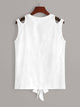 Knot Front Cut Out Shoulder Top