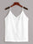 Solid Button Detail Chiffon Cami Top