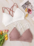 Rib Criss Cross Back Bra Set 2pack