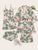 4pcs Tropical Print Satin Pajama Set With Robe