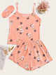 Rabbit Print Cami PJ Set With Eye Mask