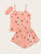 Rabbit Print Cami PJ Set With Eye Mask