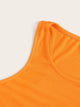 Neon Orange Angel Embroidery Knit Tank