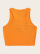 Neon Orange Angel Embroidery Knit Tank