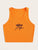 Neon Orange Angel Embroidery Knit Tank