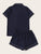 Cat Patched Button-up PJ Set