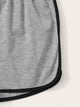 Crop Top With Contrast Binding Shorts PJ Set
